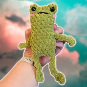 Horgolt hosszúlábú béka - játék & sport - plüssállat & játékfigura - béka - Meska.hu
