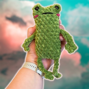 Horgolt hosszúlábú béka, Játék & Sport, Plüssállat & Játékfigura, Béka, Horgolás, MESKA