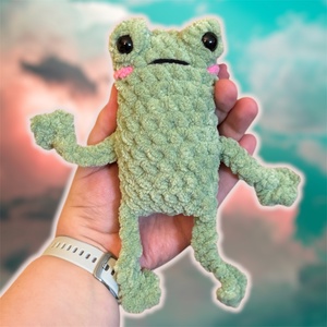 Horgolt hosszúlábú béka, Játék & Sport, Plüssállat & Játékfigura, Béka, Horgolás, MESKA