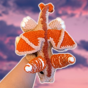 Horgolt óriás sárkány - játék & sport - plüssállat & játékfigura - plüss sárkány - Meska.hu