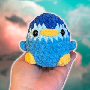 Horgolt mini pingvin - játék & sport - plüssállat & játékfigura - madár - Meska.hu