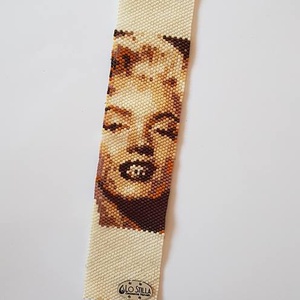 Marilyn Monroe karkötő, Ékszer, Karkötő, Gyöngyös karkötő, Ékszerkészítés, Gyöngyfűzés, gyöngyhímzés, MESKA