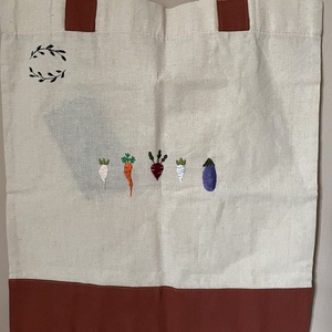 Zöldség mintájú vászon táska - táska & tok - bevásárlás & shopper táska - shopper, textiltáska, szatyor - Meska.hu