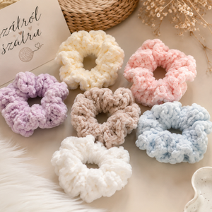 Puha plüss horgolt scrunchie � - Meska.hu