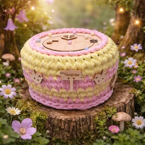 Tároló doboz, Otthon & Életmód, Dekoráció, Asztal és polc dekoráció, Díszdoboz, Horgolás, MESKA