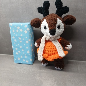 Horgolt plüss szarvas - Meska.hu