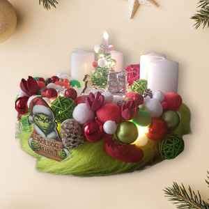 Grinches adventi koszorú  - karácsony - adventi díszek - adventi koszorú - Meska.hu