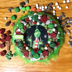 Grincses ajtó kopoktató , Karácsony, Karácsonyi lakásdekoráció, Karácsonyi ajtódíszek, , MESKA