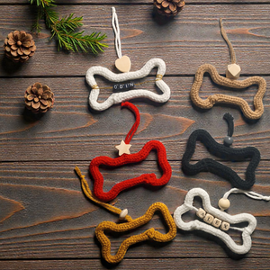 Horgolt kutyacsont karácsonyfadísz, Karácsony, Karácsonyi lakásdekoráció, Karácsonyfadíszek, Horgolás, MESKA