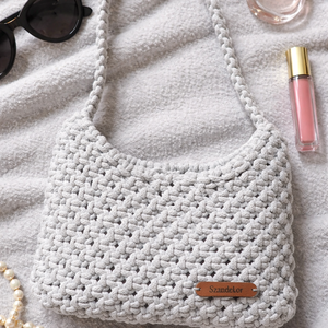 Egyedi makramé válltáska  - táska & tok - kézitáska & válltáska - válltáska - Meska.hu