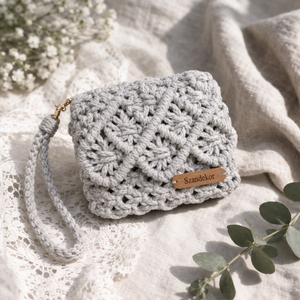 Makramé pénztárca - levehető csuklópánttal - táska & tok - pénztárca & más tok - pénztárca - női pénztárca - Meska.hu