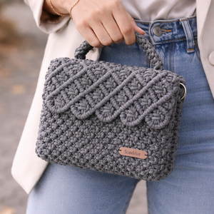 Makramé kézitáska - levehető vállpántal - Meska.hu