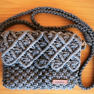 Makramé kézitáska - levehető vállpántal - táska & tok - kézitáska & válltáska - kézitáska - Meska.hu