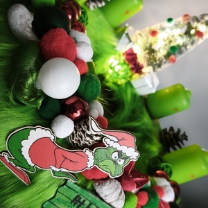 Grinches adventi koszorú  - karácsony - adventi díszek - adventi koszorú - Meska.hu