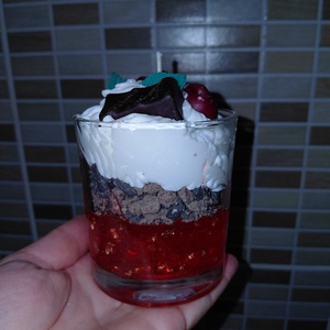 Cseresznyés csokis gyertya  - otthon & életmód - gyertya, illat, aroma - gyertya - Meska.hu