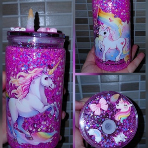 Unikornis műanyag pohár  - otthon & életmód - konyhafelszerelés, tálalás - tálalás - pohár - Meska.hu