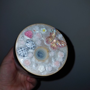 Üveg pohár tetővel szívószállal  - otthon & életmód - konyhafelszerelés, tálalás - tálalás - pohár - Meska.hu