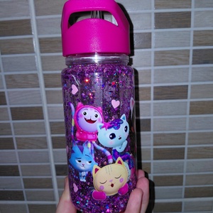 Gabi babaháza csillámos gyerek kulacs - otthon & életmód - konyhafelszerelés, tálalás - italos kellékek - kulacsok - Meska.hu