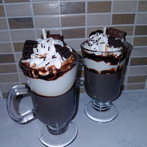 Forrócsokis szójaviasz gyertya  - kellékek & szerszámok - dekorációs kellékek - dekorációs gyertya - Meska.hu