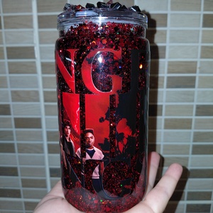 Stranger things csillámos pohár  - otthon & életmód - konyhafelszerelés, tálalás - tálalás - pohár - Meska.hu