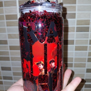 Stranger things csillámos pohár  - otthon & életmód - konyhafelszerelés, tálalás - tálalás - pohár - Meska.hu