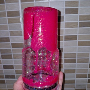 Rózsaszín hordozható pohár  - otthon & életmód - konyhafelszerelés, tálalás - tálalás - pohár - Meska.hu