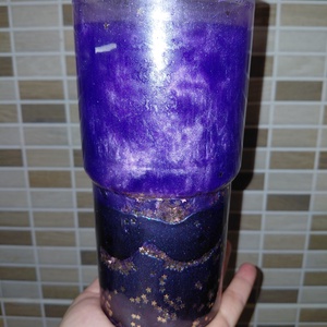 Lila fekete hordozható pohár , Otthon & Életmód, Konyhafelszerelés, tálalás, Tálalás, Pohár, , MESKA