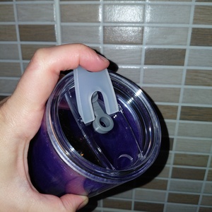 Lila fekete hordozható pohár  - otthon & életmód - konyhafelszerelés, tálalás - tálalás - pohár - Meska.hu