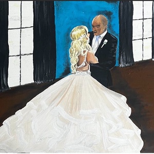 � Esküvői festmény fotó alapján � Egyedi, kézzel festett nászajándék választható méretben - művészet - festmény - akril - Meska.hu