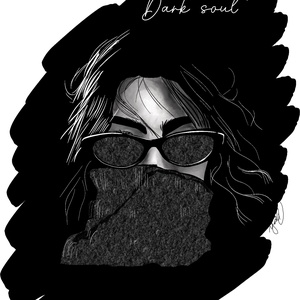 White noise / Dark soul - illusztr�ci� nyomtatva, Művészet, Grafika & Illusztráció, Digitális, Fotó, grafika, rajz, illusztráció, MESKA