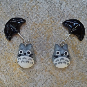 Totoro beszúrós fülbevaló -  - Meska.hu
