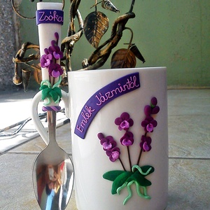 orchidea gyurmás szett  - Meska.hu