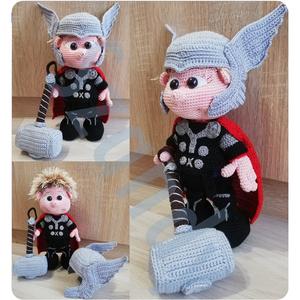 horgolt Marvel Thor manó baba - Meska.hu