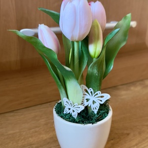 Élethű tulipán, Otthon & Életmód, Dekoráció, Asztal és polc dekoráció, Asztaldísz, Virágkötés, MESKA
