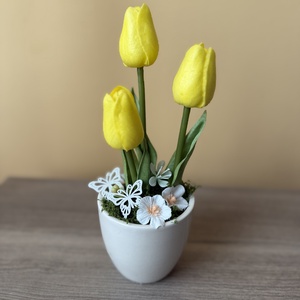 Tavaszi asztali dísz - tulipános, Otthon & Életmód, Dekoráció, Asztal és polc dekoráció, Asztaldísz, Mindenmás, MESKA