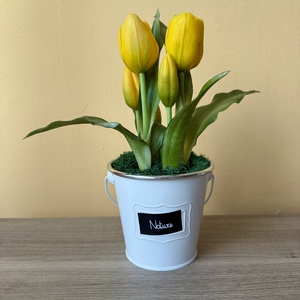 Élethű tulipán dekoráció - otthon & életmód - dekoráció - asztal és polc dekoráció - asztaldísz - Meska.hu