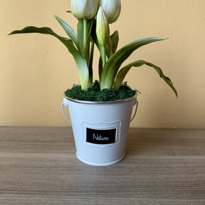 Élethű tulipán dekoráció - otthon & életmód - dekoráció - asztal és polc dekoráció - asztaldísz - Meska.hu