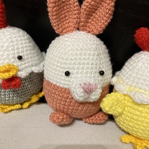 Húsvéti horgolt figurák - otthon & életmód - dekoráció - asztal és polc dekoráció - asztaldísz - Meska.hu