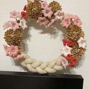 Tavaszi-nyári kopogtató, Otthon & Életmód, Dekoráció, Ajtó- és ablak dekoráció, Ablakdísz, Horgolás, MESKA