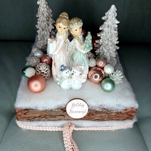 Tündérkék karácsonya - karácsony - adventi díszek - adventi asztaldísz - Meska.hu