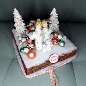 Tündérkék karácsonya - karácsony - adventi díszek - adventi asztaldísz - Meska.hu