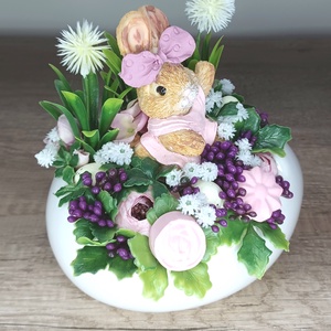 Integető nyuszi kerámia tojáshéj kaspóban húsvéti asztaldísz  - otthon & életmód - dekoráció - húsvéti asztaldíszek - Meska.hu