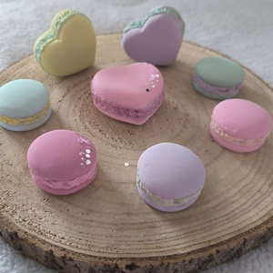 Gipsz macaronok fagyi színekben , Kellékek & szerszámok, Dekorációs kellékek, Figurák, , MESKA