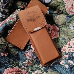 Barna bőr tolltartó - otthon & életmód - papír, írószer - tolltartó & ceruzatekercs - Meska.hu