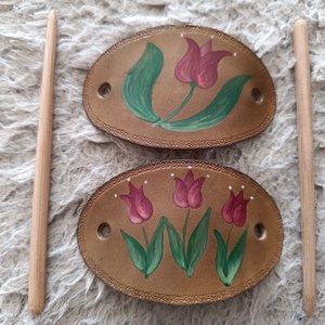 Tulipános hajtűk/ kontytűk - ruha & divat - hajdísz & hajcsat - hajcsat & hajtű - Meska.hu