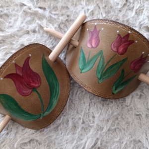 Tulipános hajtűk/ kontytűk - Meska.hu