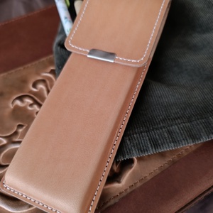 Világosbarna bőr tolltartó, Otthon & Életmód, Papír, írószer, Tolltartó & Ceruzatekercs, Bőrművesség, MESKA