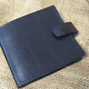 Fekete marhabőr pénztárca - Meska.hu