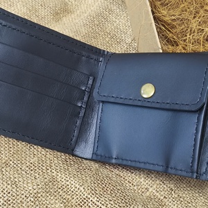 Fekete marhabőr pénztárca - táska & tok - pénztárca & más tok - pénztárca - férfi pénztárca - Meska.hu