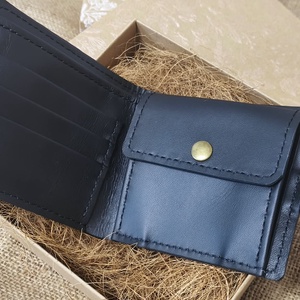 Fekete marhabőr pénztárca - táska & tok - pénztárca & más tok - pénztárca - férfi pénztárca - Meska.hu